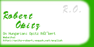 robert opitz business card